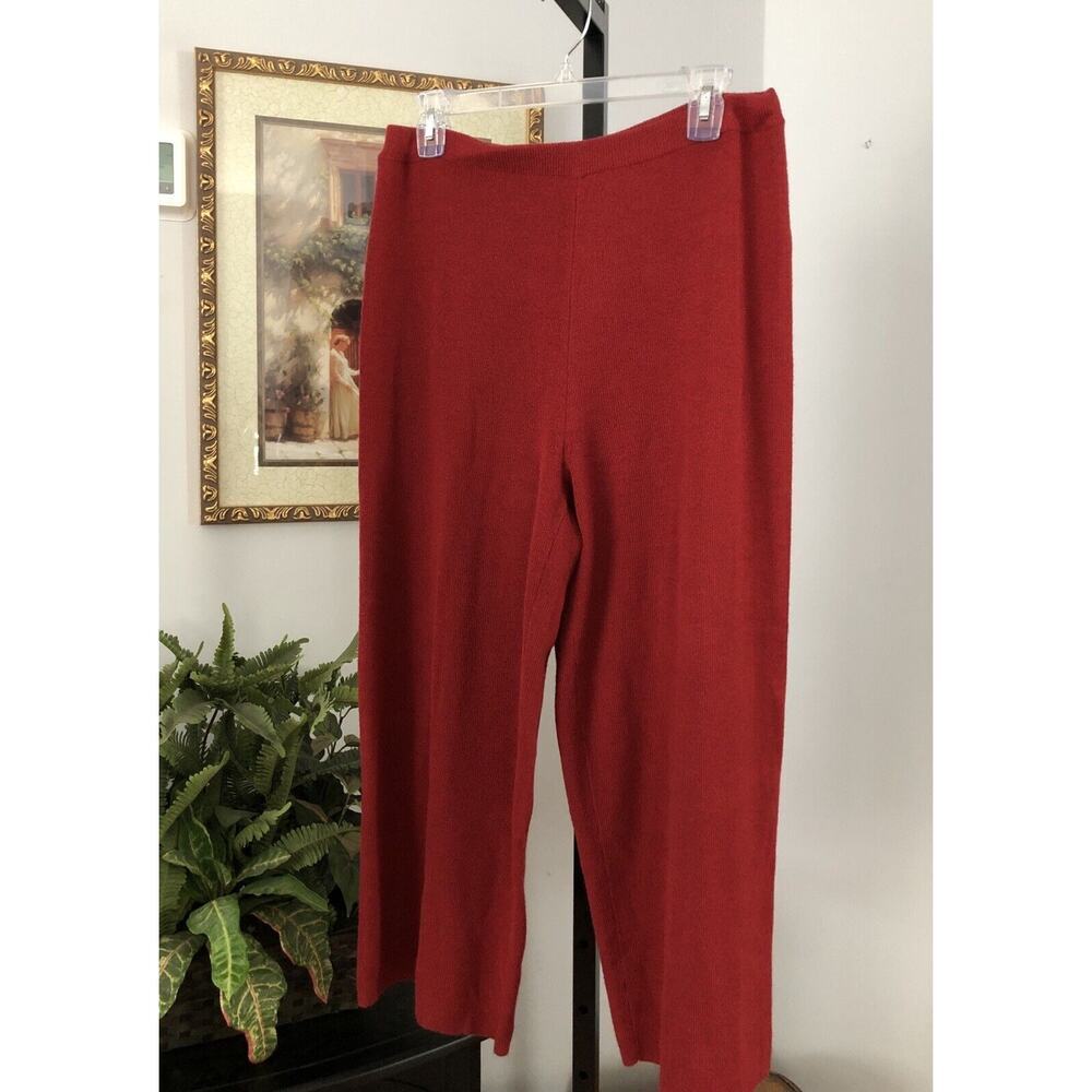 Chicos Design Travelers Red Women's Pants Size 1 Pullover Whimsigoth Grunge Boho